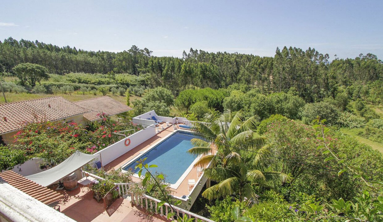 La piscine vue de la terrasse